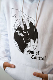 Premium Hoodie| Out of Control | weiß