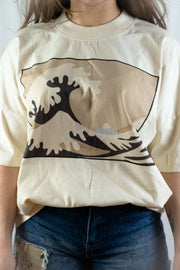 Oversized Shirt | Große Welle von Kanagawa | natur
